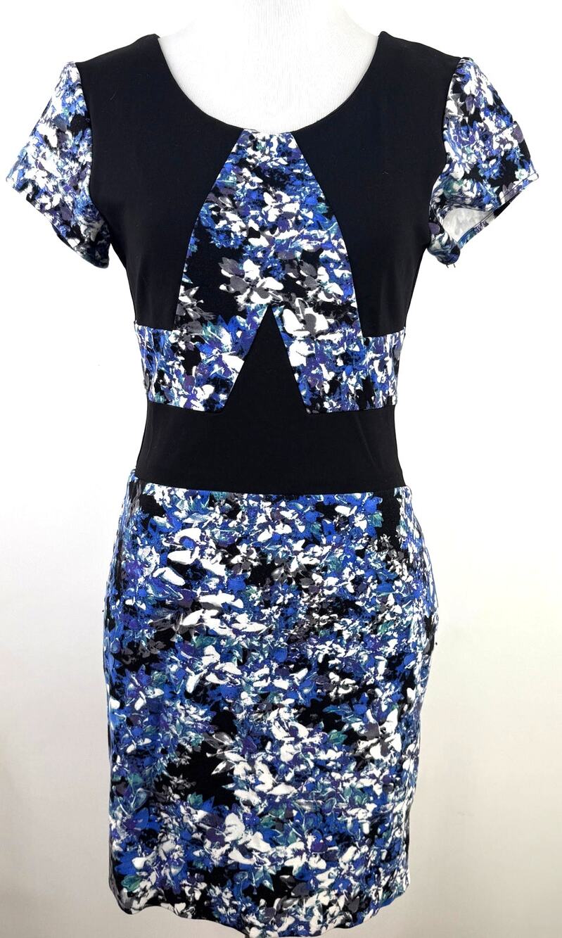 Parker NY Creekside Stretch Short Sleeve Bodycon Dress Size Medium